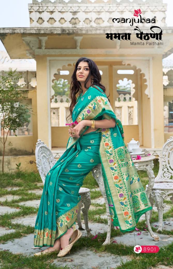 Manjubaa Mamta Paithani New Designer Festive Wear Banarasi Silk Saree Collection